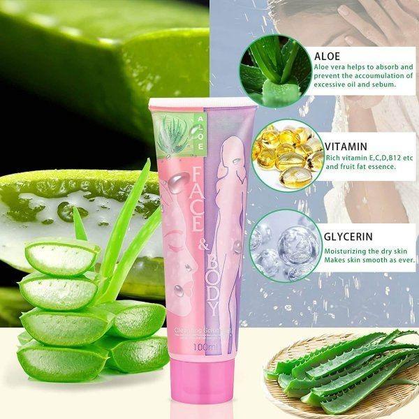 Face and Body Exfoliating Scrub Gel 100ml in Pink and Purple for Skin Cleansing and Dead Skin Removal