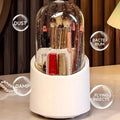 Alt Text:

Makeup Brush Organizer with Dustproof Cover for Hygienic Cosmetic Brush Storage and Protection from Dust and Bacteria