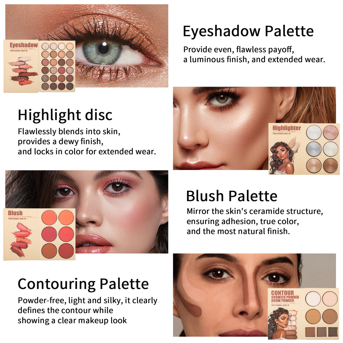 Beauty Color Bomb 63-Color Makeup Kit - Multi-Function Eyeshadow, Blush, Highlighter & Contour Palette
